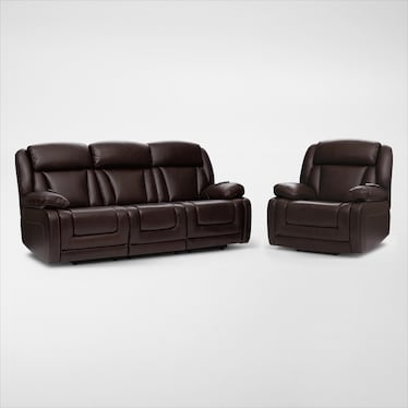 Palermo Triple-Power Reclining Sofa and Recliner Set