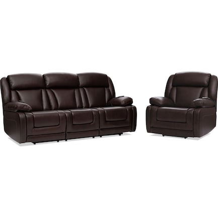 Palermo Triple-Power Reclining Sofa and Recliner Set