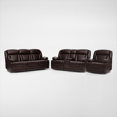 Palermo Triple-Power Reclining Sofa, Loveseat and Recliner Set