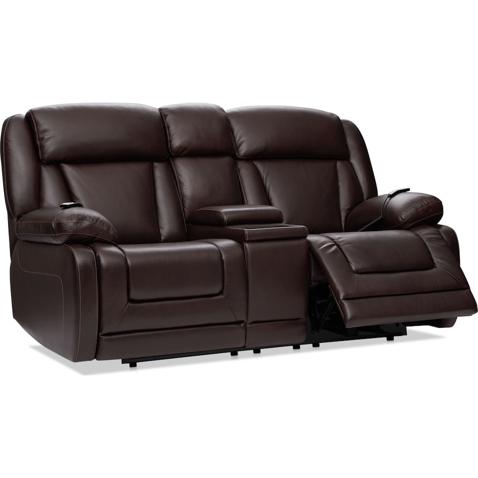 palermo dark brown loveseat   