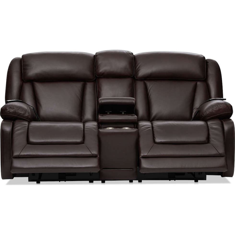 palermo dark brown loveseat   