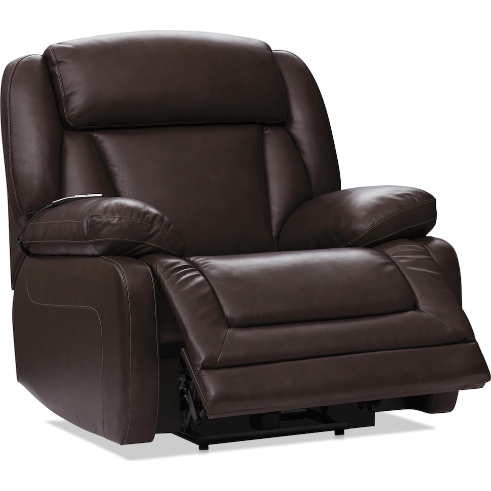 palermo dark brown recliner   