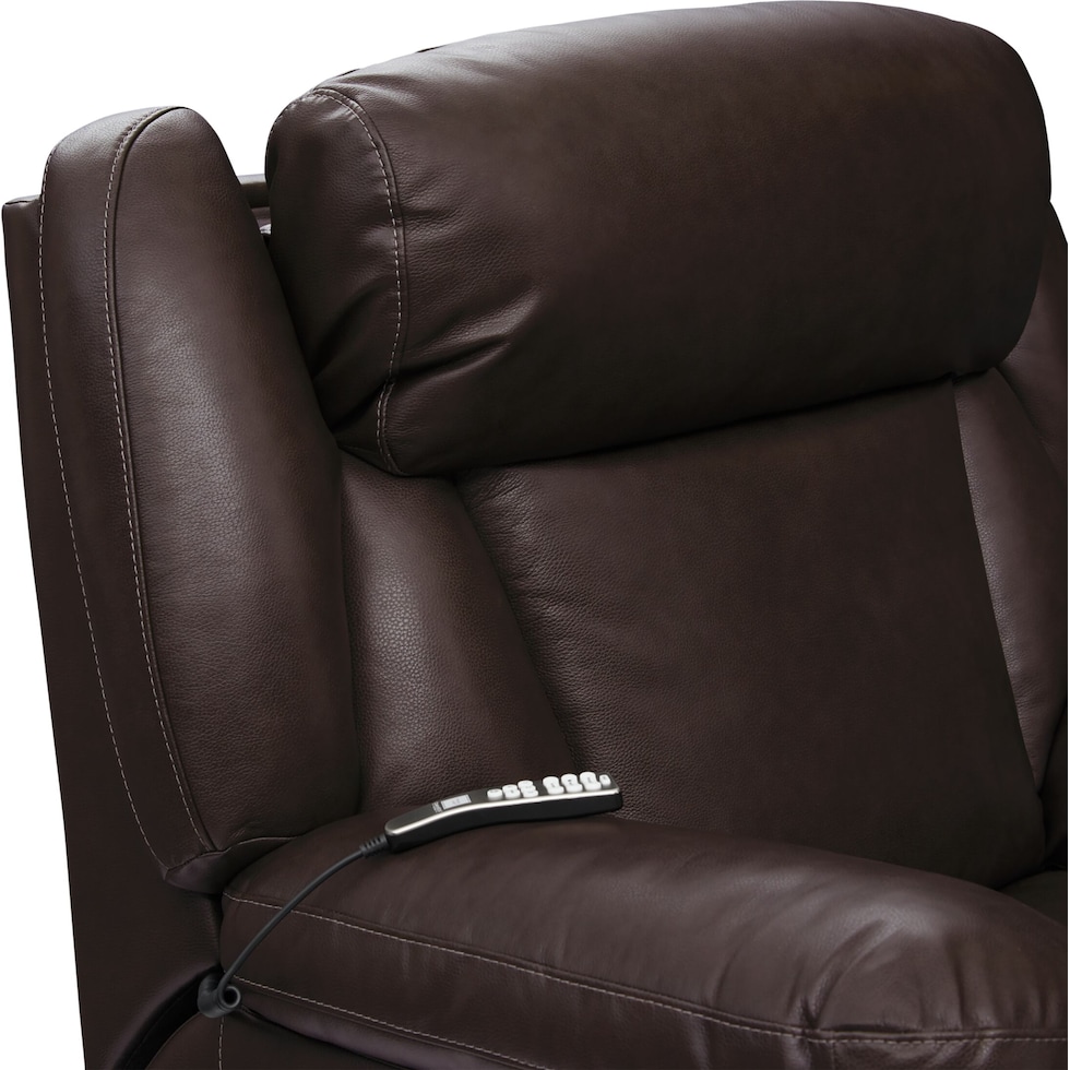 palermo dark brown recliner   