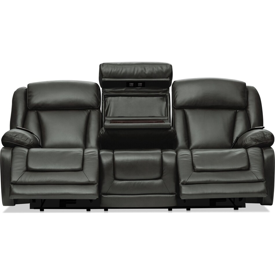 palermo gray  pc power reclining living room   