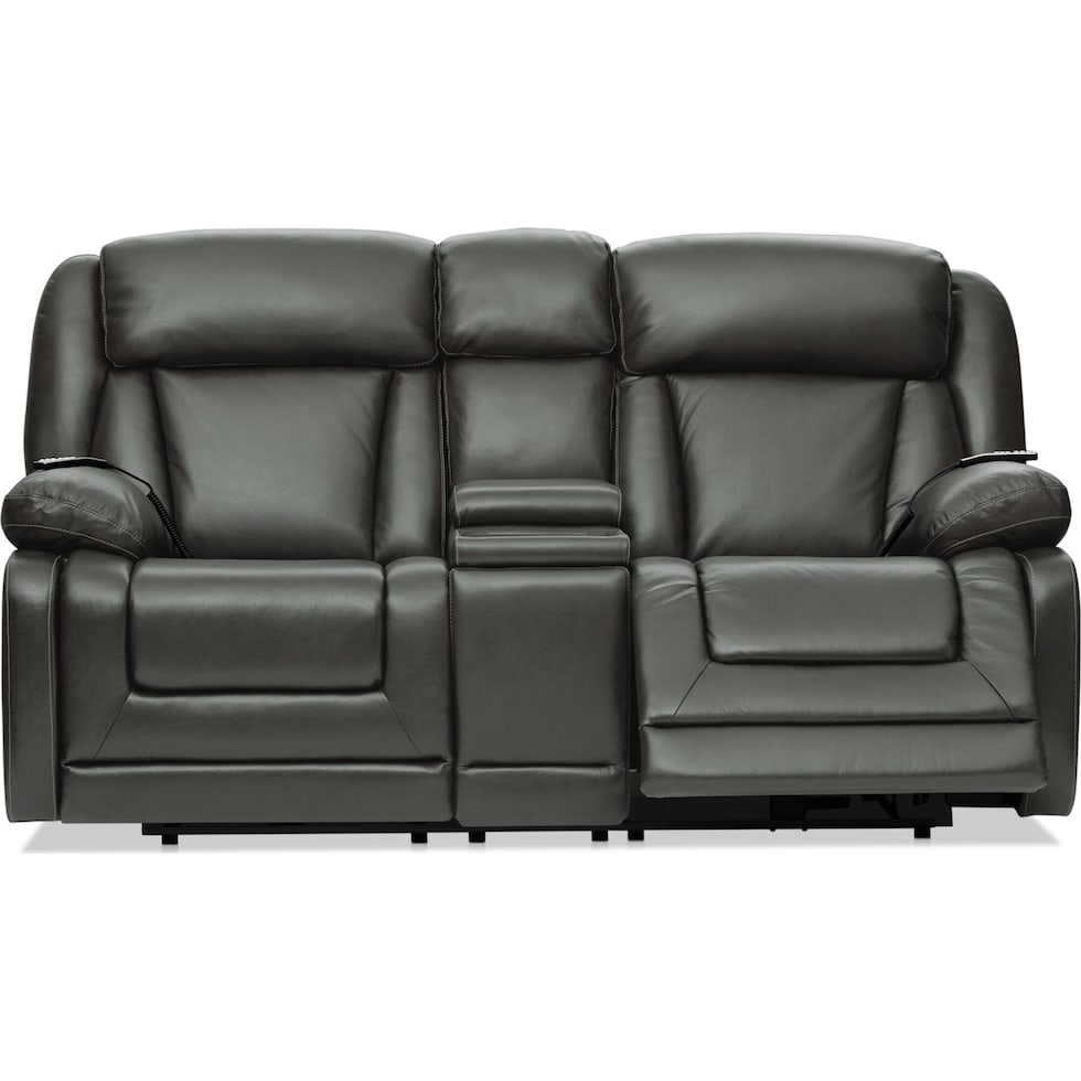 palermo gray loveseat   