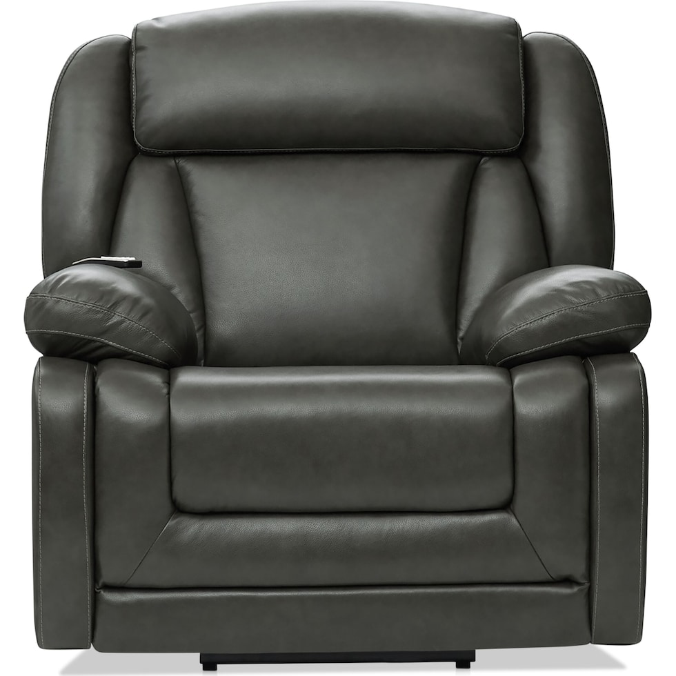 palermo gray recliner   