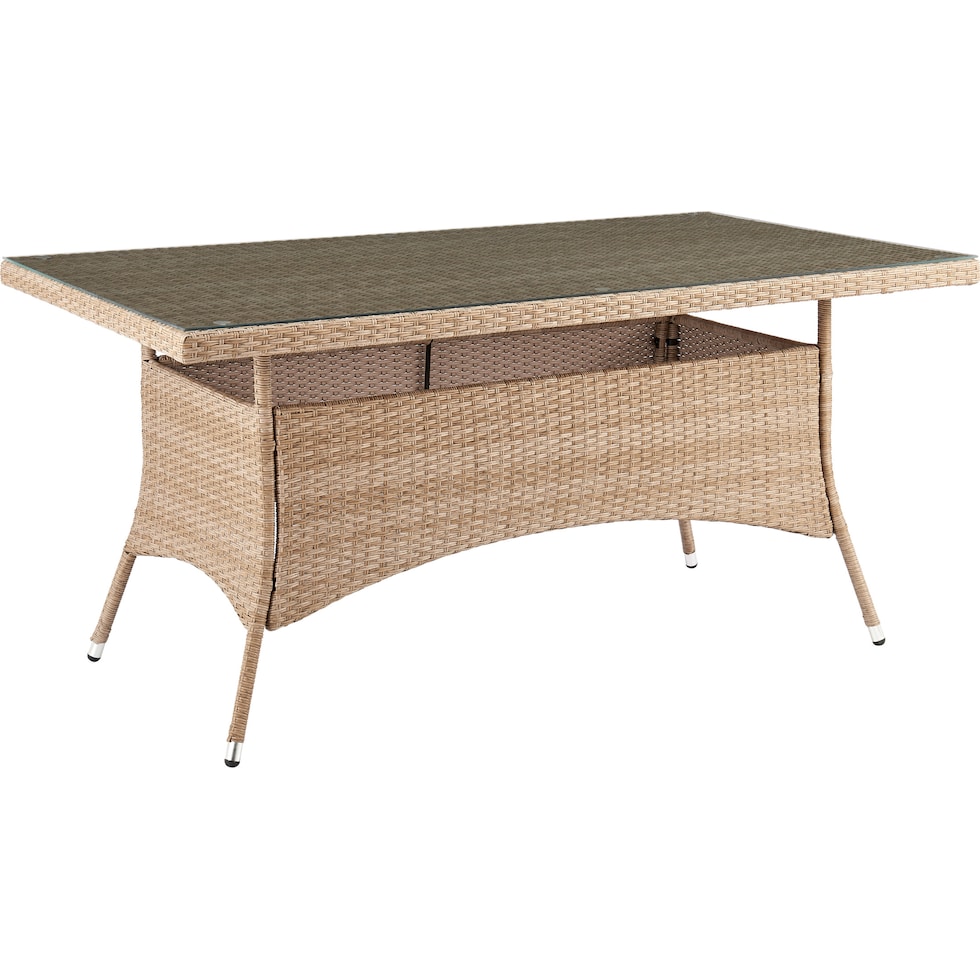 palm island light brown outdoor dining table   