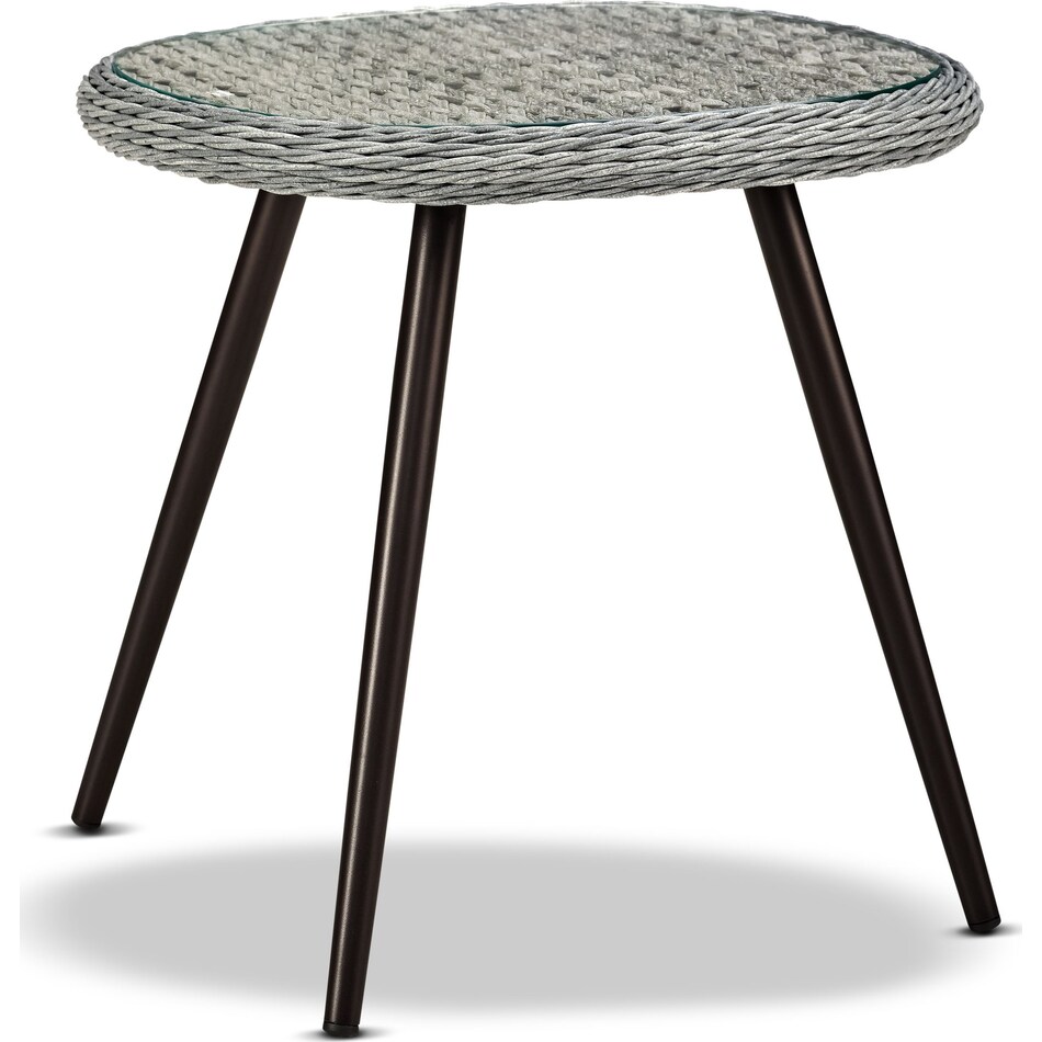 palm gray outdoor end table   