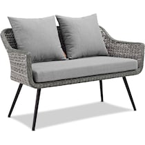 palm gray outdoor loveseat   