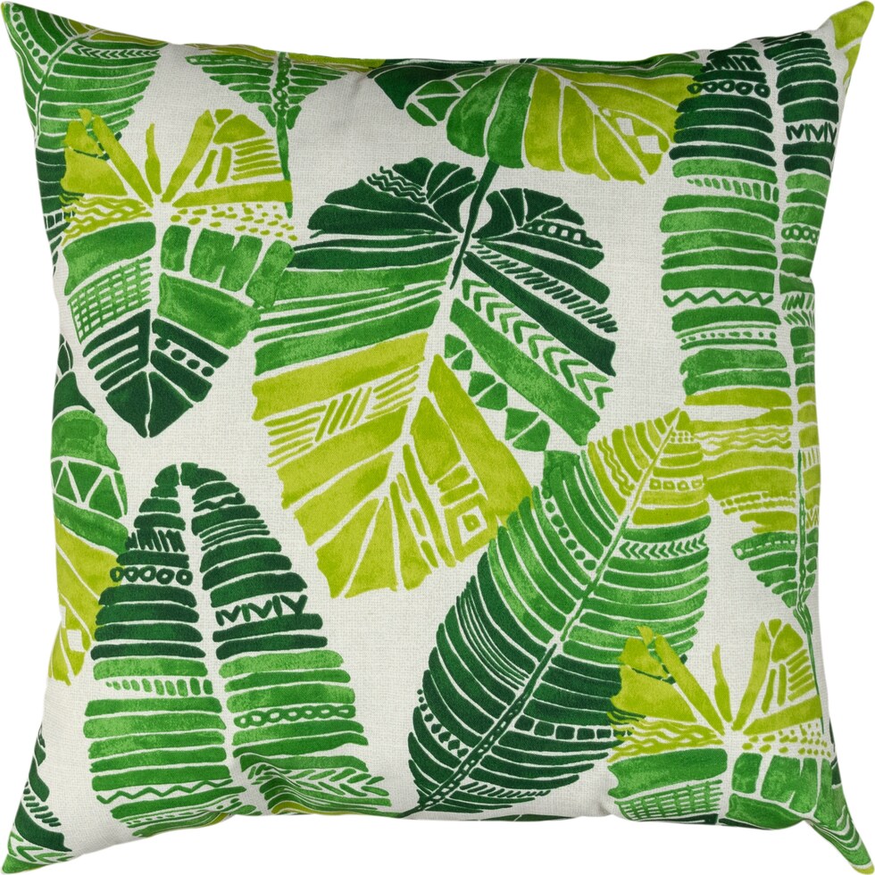 palm green outdoor accent pillow   