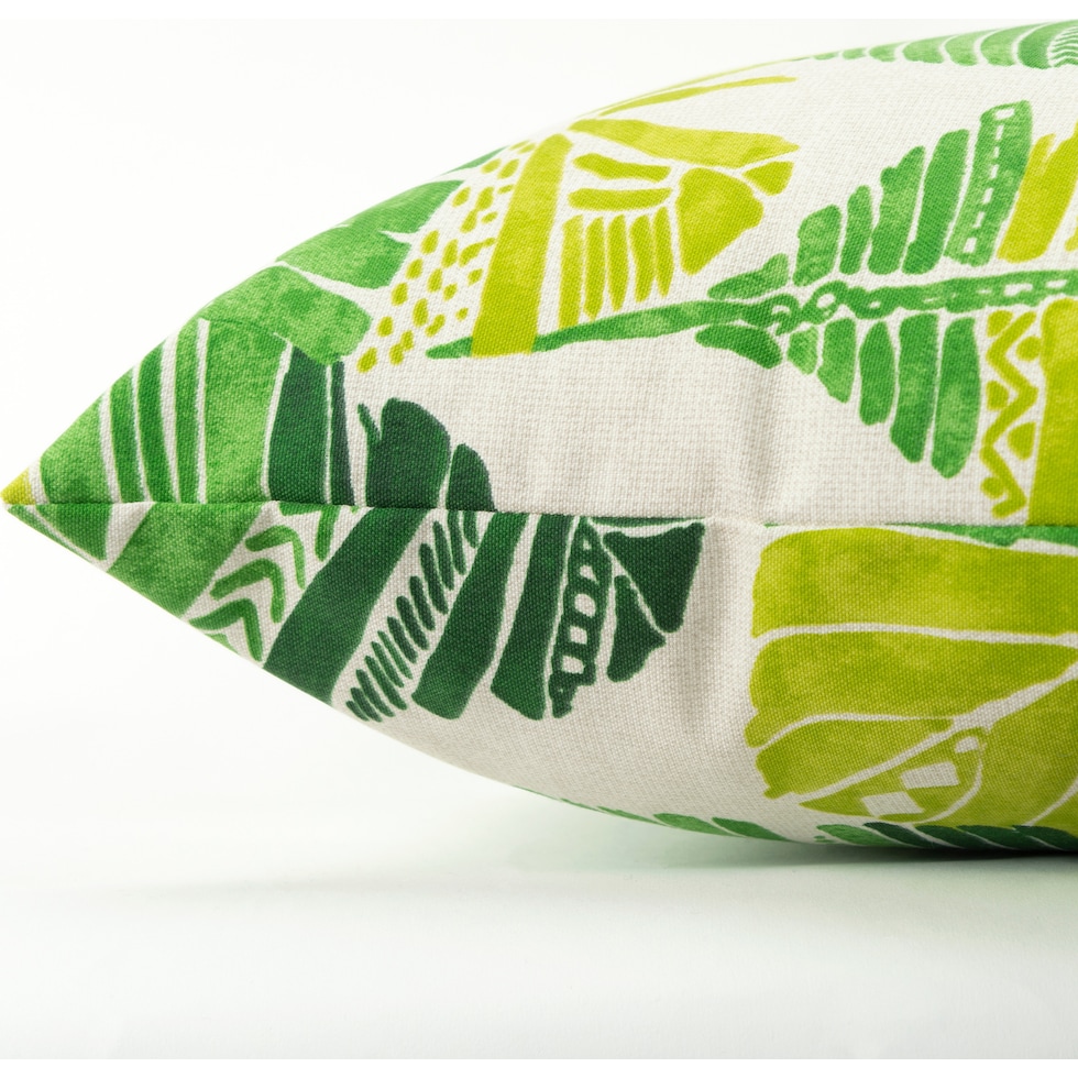 palm green outdoor accent pillow   