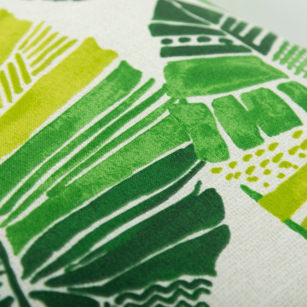 palm green outdoor accent pillow   