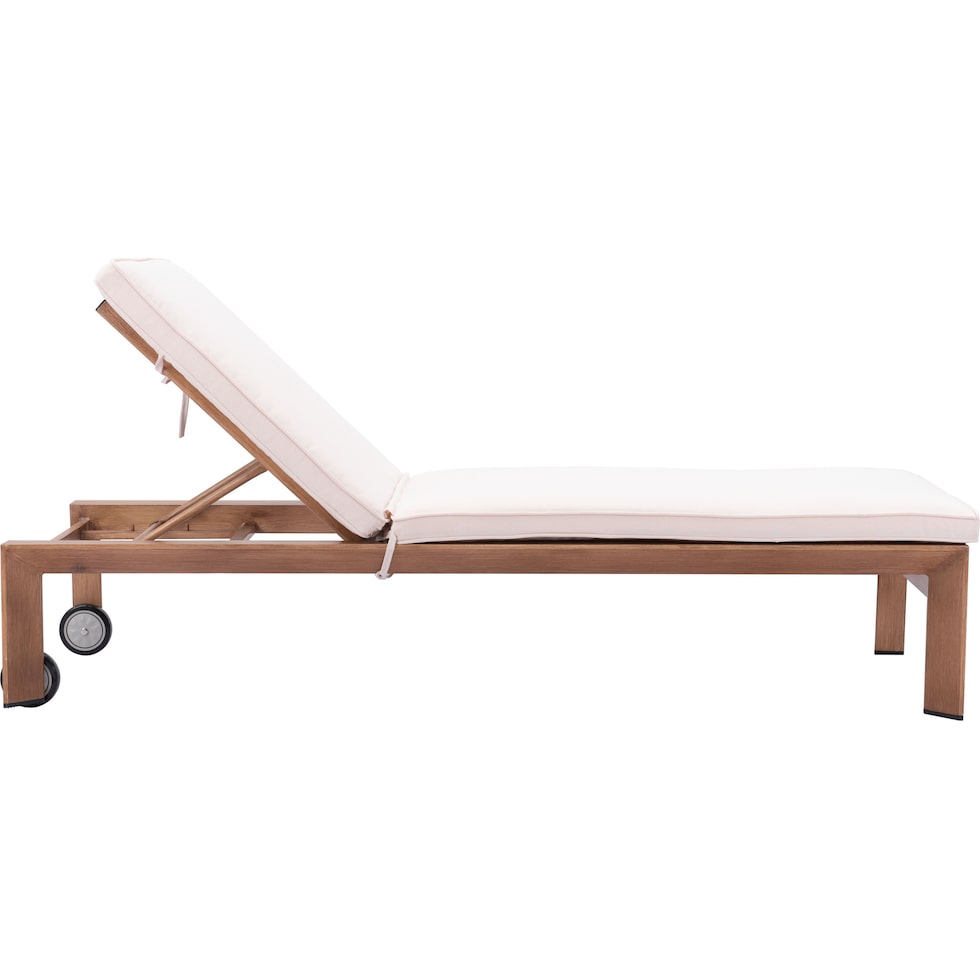 panama brown cream outdoor chaise   