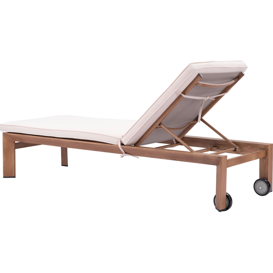 panama brown cream outdoor chaise   