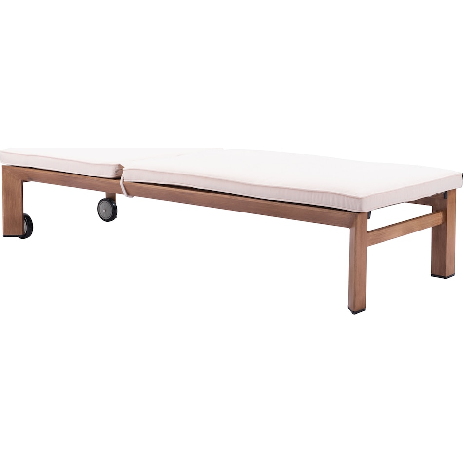 panama brown cream outdoor chaise   