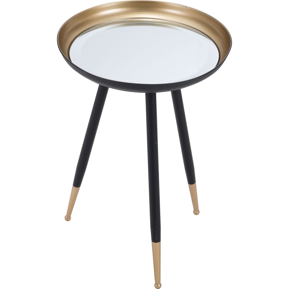panly gold black accent table   