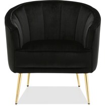 pansy black accent chair   