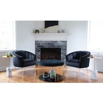 pansy black accent chair   