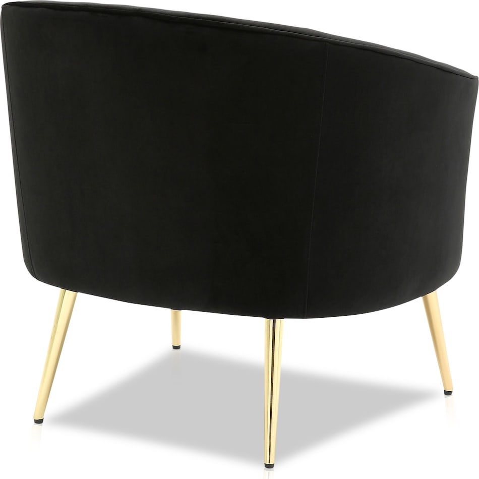 pansy black accent chair   
