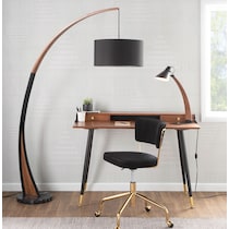 pansy black desk chair   