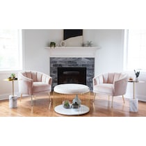 pansy pink accent chair   