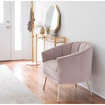 pansy pink accent chair   