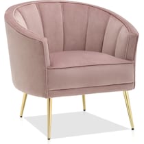 pansy pink accent chair   