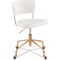 pansy white desk chair   