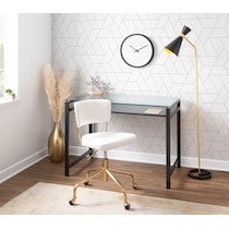 pansy white desk chair   