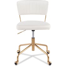 pansy white desk chair   