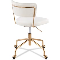 pansy white desk chair   