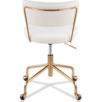 pansy white desk chair   