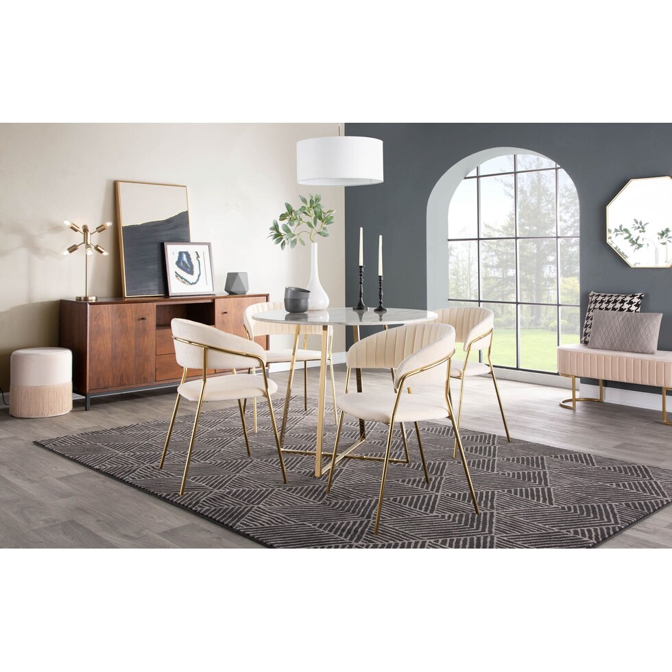 pansy white dining chair   