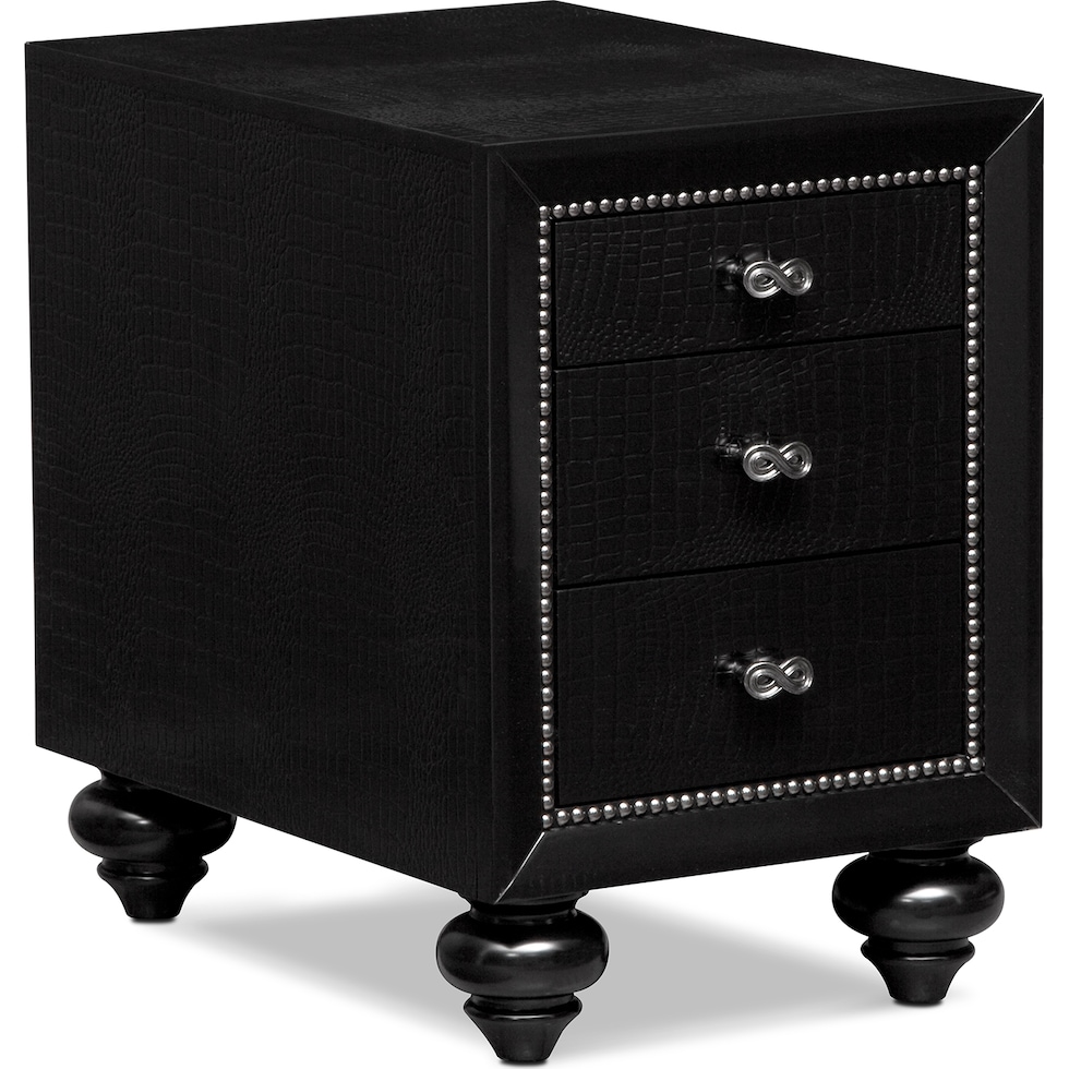 paradiso black chairside table   