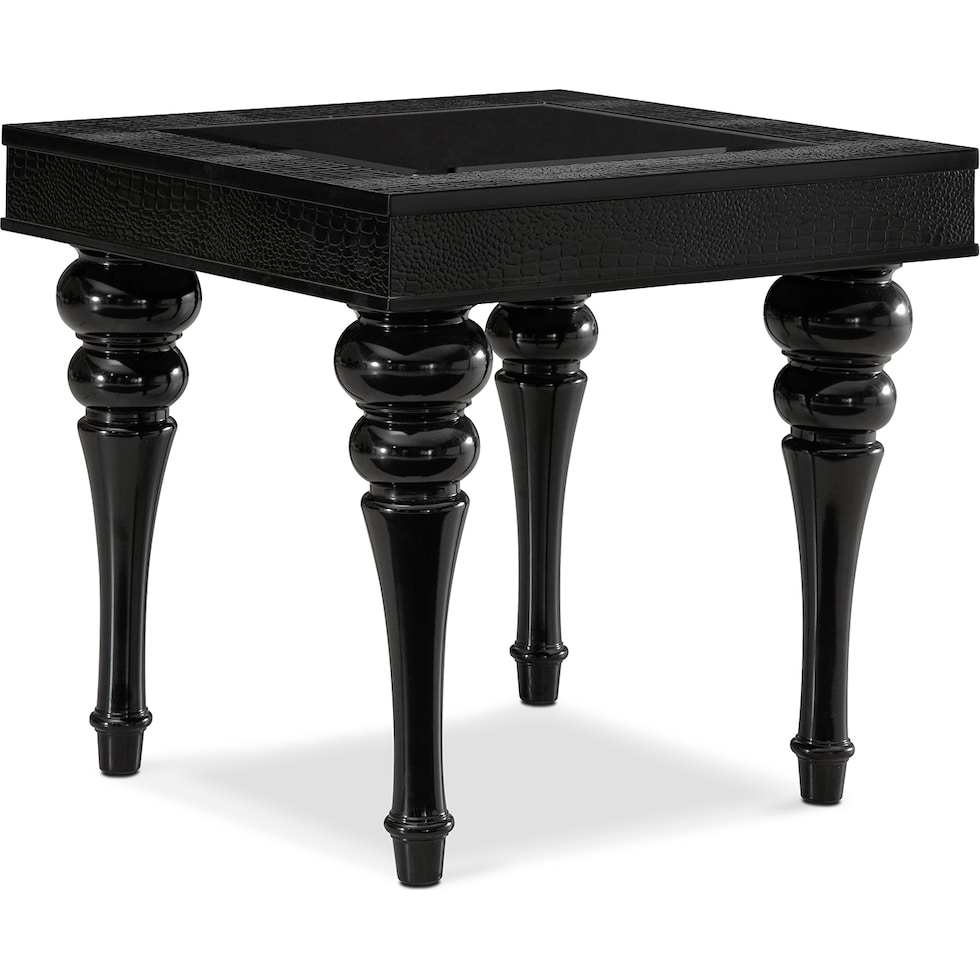 paradiso black end table   