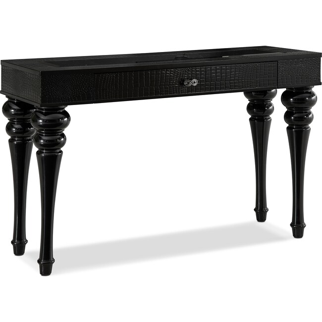 Accent and Occasional Furniture - Paradiso Sofa Table - Black Croc