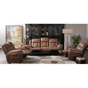 Parker Manual Reclining Sofa, Loveseat, and Recliner