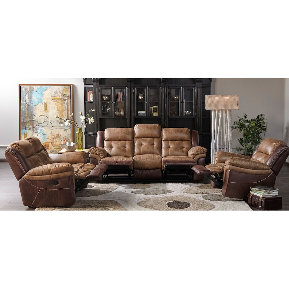 parker light brown  pc living room   