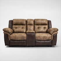 parker light brown loveseat   