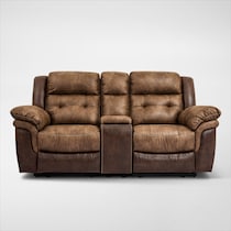 parker light brown loveseat   