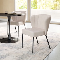 parker white dining chair   