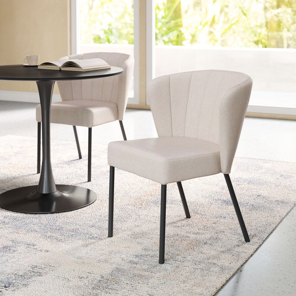 parker white dining chair   