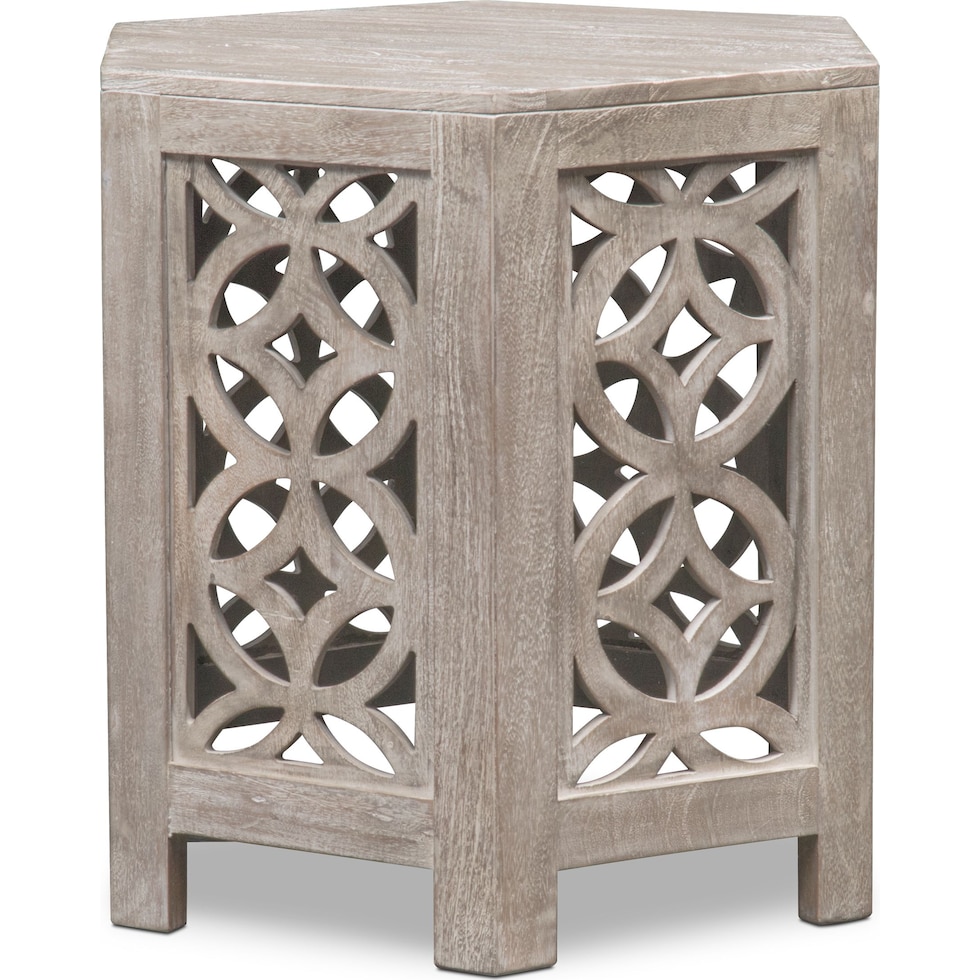 parlor gray end table   