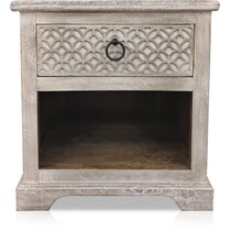 parlor gray end table   