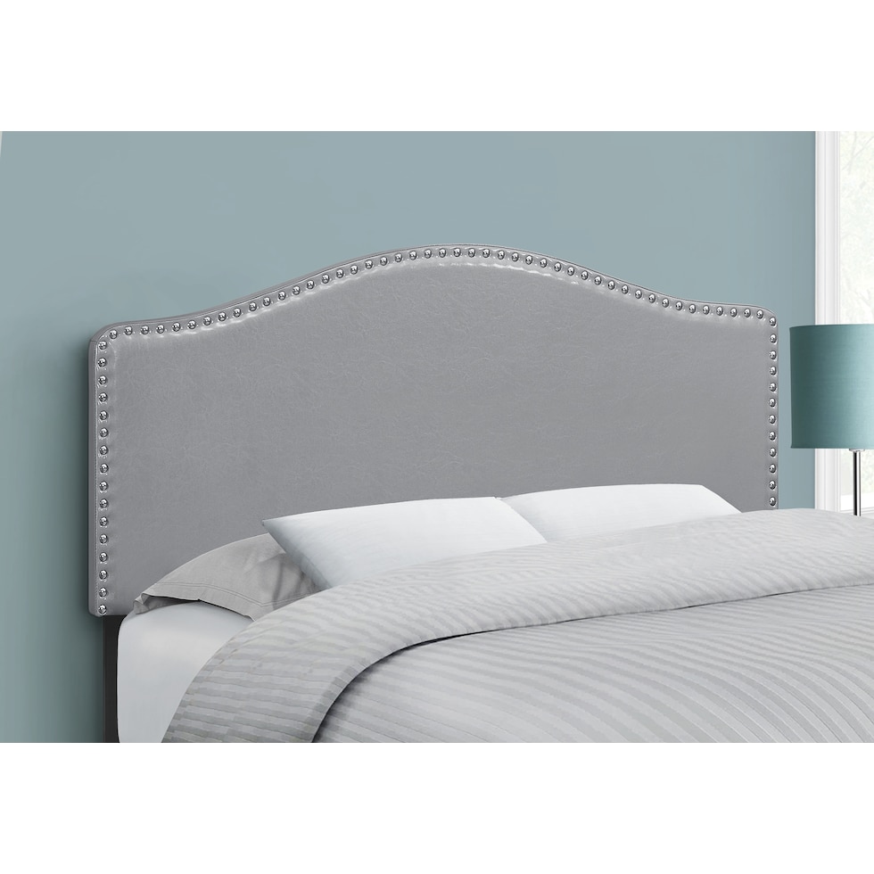 parris gray full headboard   