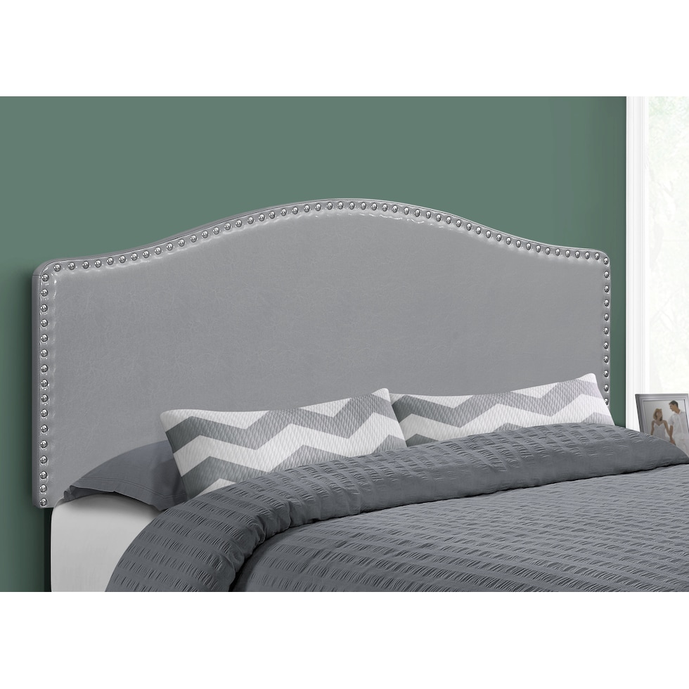 parris gray queen headboard   