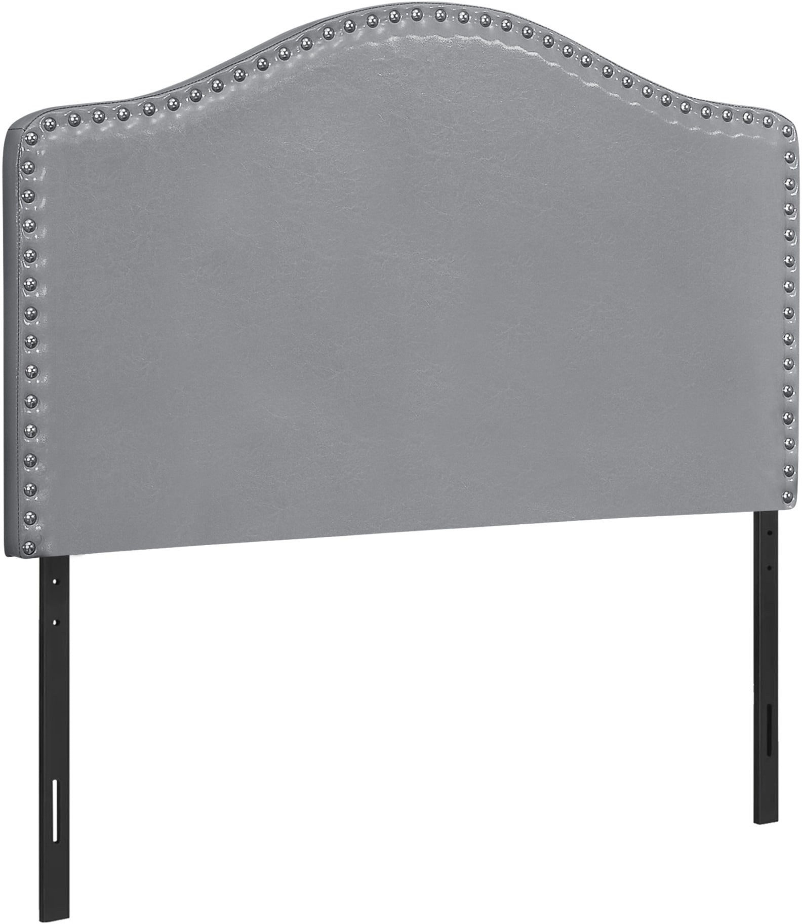 Parris Twin Upholstered Headboard Gray Faux Leather Value City