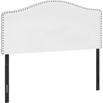 parris white full headboard   