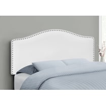 parris white full headboard   
