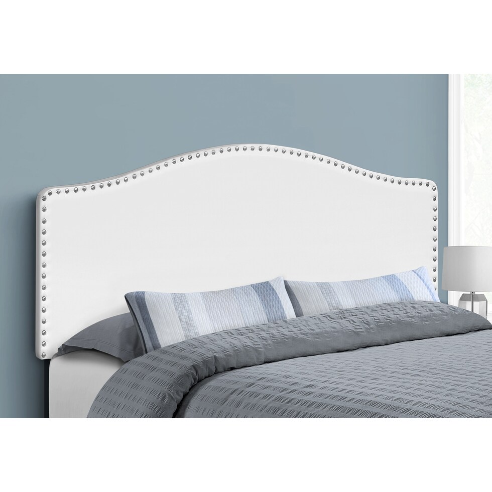 parris white queen headboard   